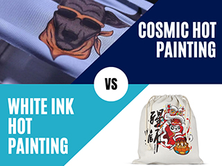 White Ink Hot Painting vs. Cosmic Hot Painting